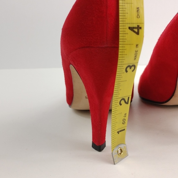 Vintage St John Red Suede Heels - Picture 8 of 12